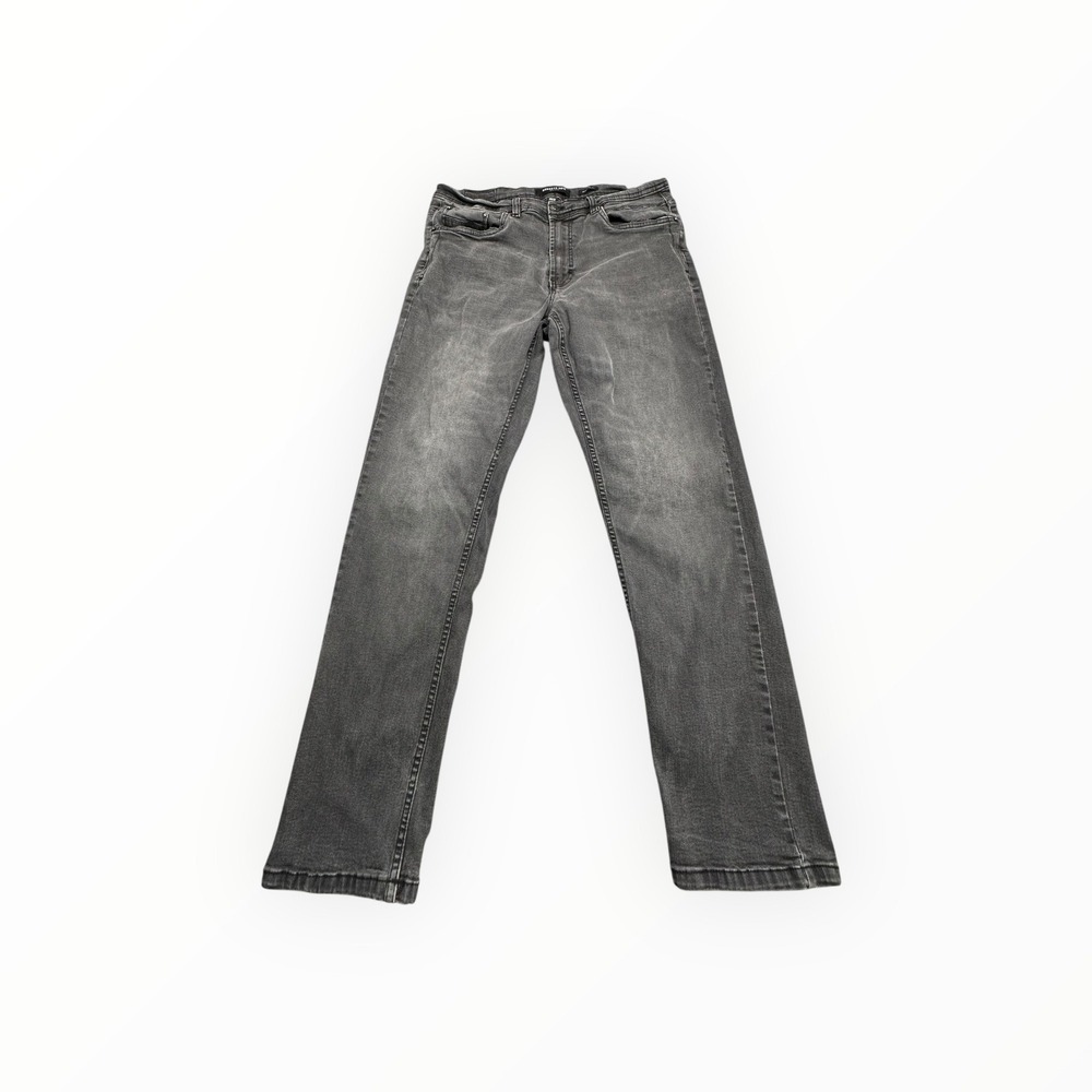 Kenneth Cole Jeans Mens 34x32 Black Athletic Fit Faded‎ Denim Pants